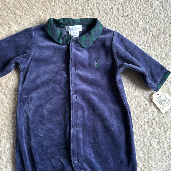 Ralph Lauren boys velour snap one piece outfits NWT - Picture 6 of 11